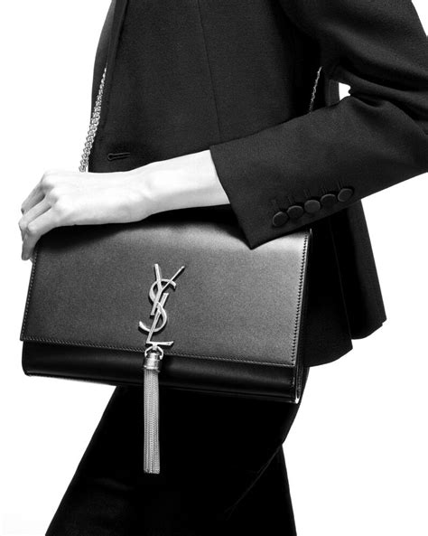 ysl black gold tassel|KATE MEDIUM TASSEL IN GRAIN DE POUDRE EMBOSSED .